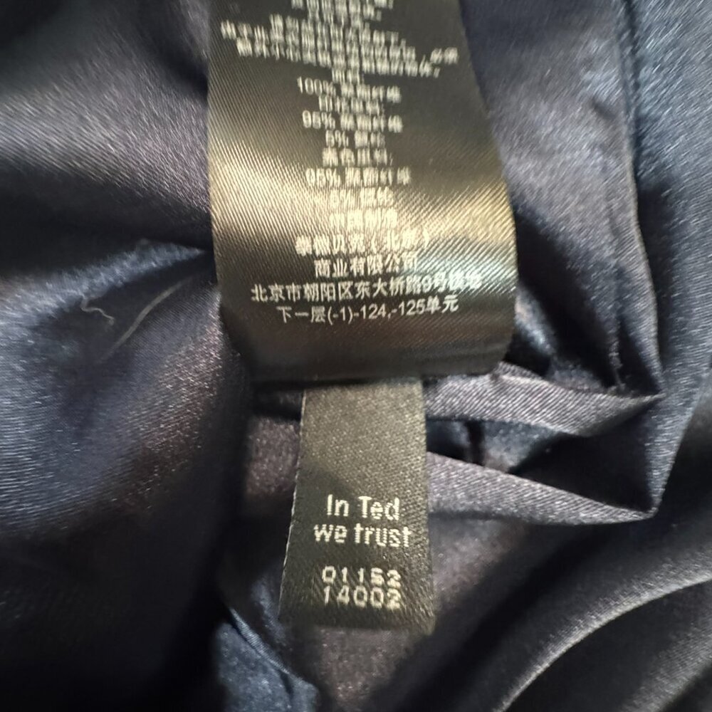 Ted Baker London Rubeyed Scallop Edge Shift Dress Navy Size 4 (US 10) EUC - Picture 6 of 7